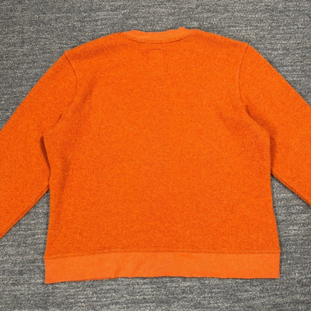 Topo Designs Global Wool Sweater Women Large Long Sleeve Orange Crew Pullover - Picture 6 of 10